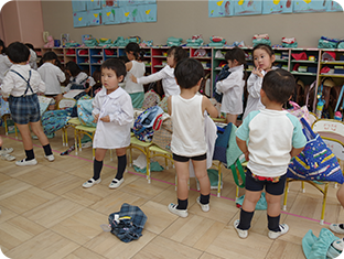 降園準備です
